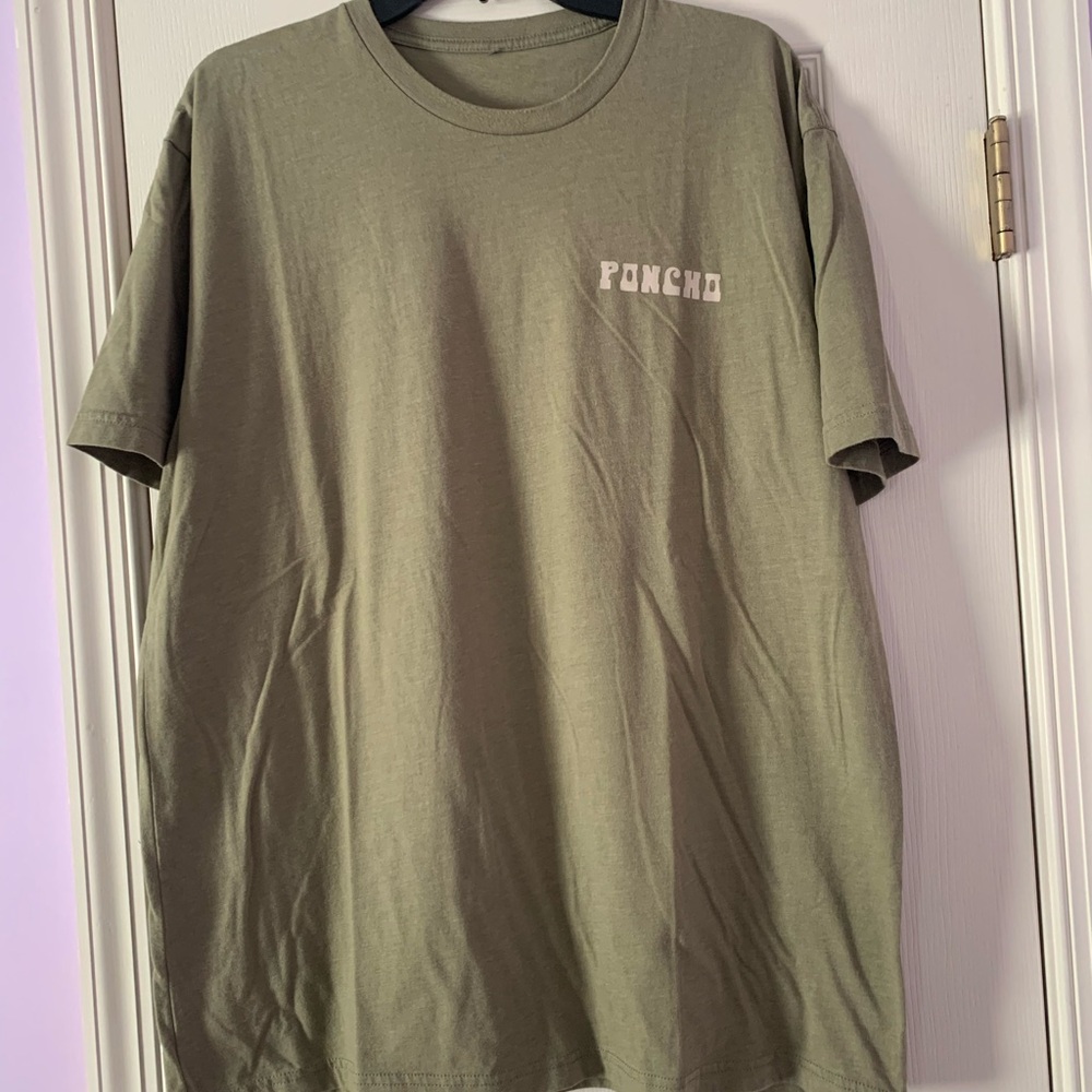PONCHO Olive Green Short Sleeve Crewneck T-Shirt